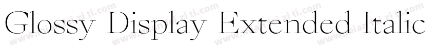 Glossy Display Extended Italic字体转换